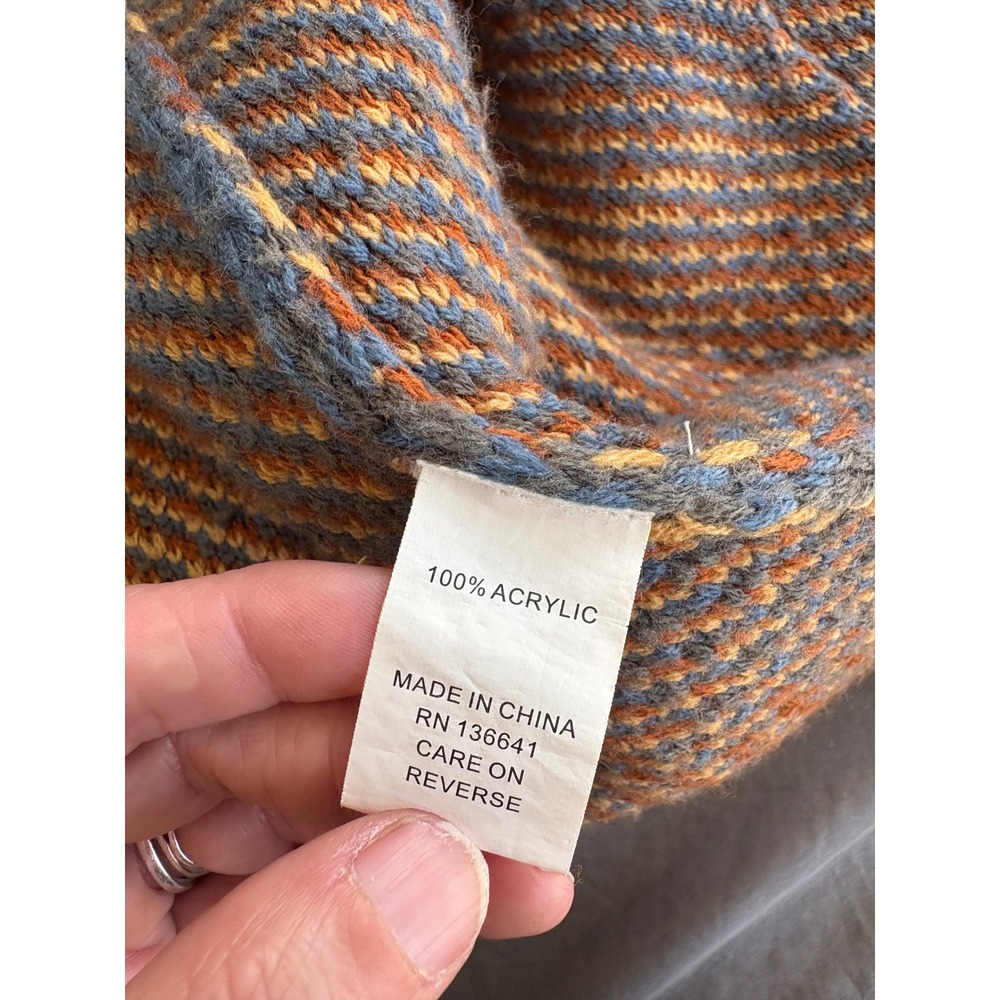 Cotton & Rye Outfitters Southwestern Cardigan Blue Orange Aztec Concho Sweater M - Picture 7 of 7